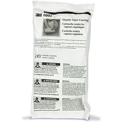 3M 6001 Organic Vapor Cartridges for Reusable Respirators 1-Pair